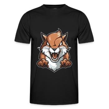 Écureuil en colère - T-shirt sport Homme - noir - Devant - AI Model Male 178 dark (178cm)