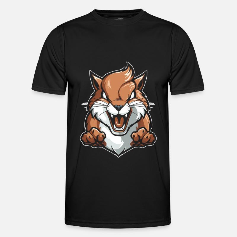 Squirrel Angry - Men's Functional T-Shirt - black