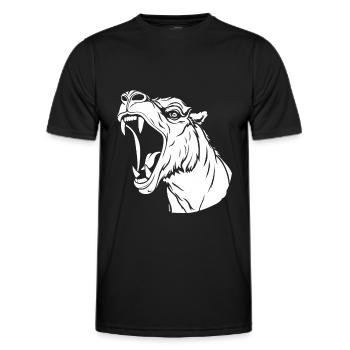 Kamel Gesicht - Männer Funktions-T-Shirt - Schwarz - Vorne - AI Model Male 178 dark (178cm)