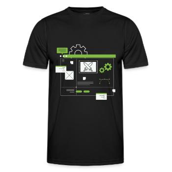 Developer, Coder, Programmer - Men's Functional T-Shirt - black - Front - AI Model Male 178 dark (178cm)