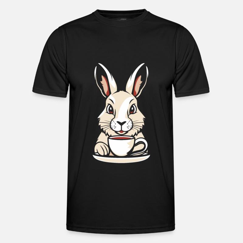 Bunny Rabbit Coffee - Men's Functional T-Shirt - black