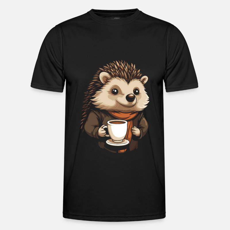 Igel Kaffee Männer Funktions-T-Shirt