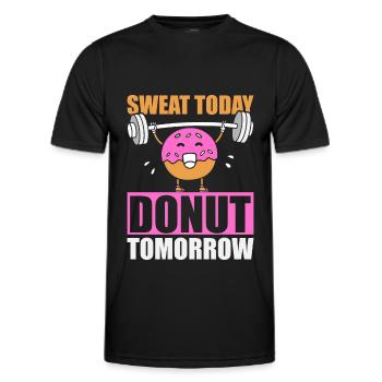 Donut Fitness Donut Gym - T-shirt sport Homme - noir - Devant - AI Model Male 178 dark (178cm)