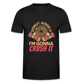 Donut Fitness Donut Gym - T-shirt sport Homme - noir - Devant - AI Model Male 178 dark (178cm)