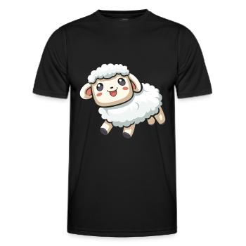 Sheep - Men's Functional T-Shirt - black - Front - AI Model Male 178 dark (178cm)