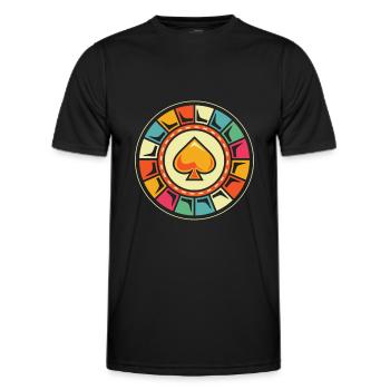 Poker - Männer Funktions-T-Shirt - Schwarz - Vorne - AI Model Male 178 dark (178cm)