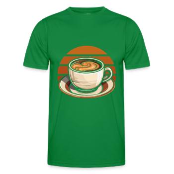 Coffee Cafe - Men's Functional T-Shirt - kelly green - Front - AI Model Male 178 dark (178cm)