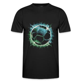 Fußball Fußballer - Männer Funktions-T-Shirt - Schwarz - Vorne - AI Model Male 178 dark (178cm)