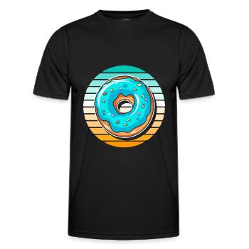 Donut - Männer Funktions-T-Shirt - Schwarz - Vorne - AI Model Male 178 dark (178cm)