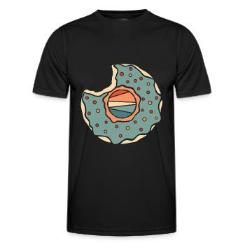 Donut - Männer Funktions-T-Shirt - Schwarz - Vorne - AI Model Male 178 dark (178cm)