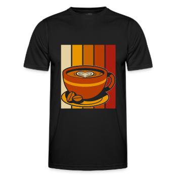 Coffee Cafe - Men's Functional T-Shirt - black - Front - AI Model Male 178 dark (178cm)