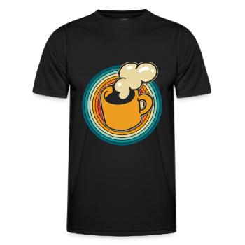 Kaffee Cafe - Männer Funktions-T-Shirt - Schwarz - Vorne - AI Model Male 178 dark (178cm)