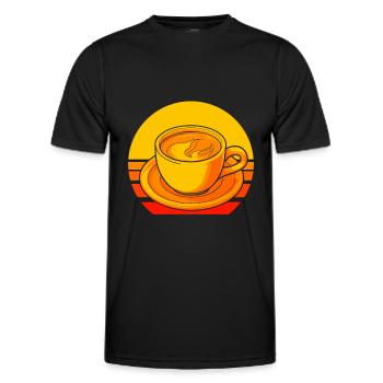 Kaffee Cafe - Männer Funktions-T-Shirt - Schwarz - Vorne - AI Model Male 178 dark (178cm)