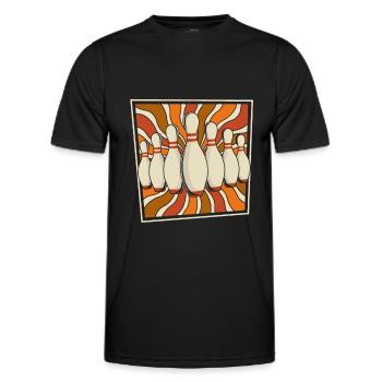 Bowling Bowlen Bowler - Männer Funktions-T-Shirt - Schwarz - Vorne - AI Model Male 178 dark (178cm)