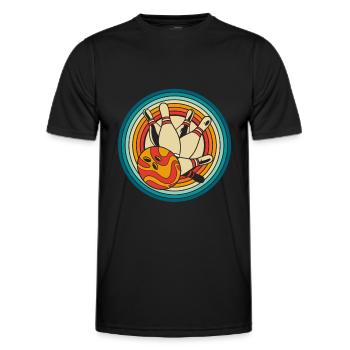 Bowling Bowlen Bowler - Männer Funktions-T-Shirt - Schwarz - Vorne - AI Model Male 178 dark (178cm)