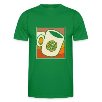 Kaffee Cafe - Männer Funktions-T-Shirt - Kelly Green - Vorne - AI Model Male 178 dark (178cm)