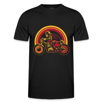 Moto Motard Motard - T-shirt sport Homme - noir - Devant - AI Model Male 178 dark (178cm)