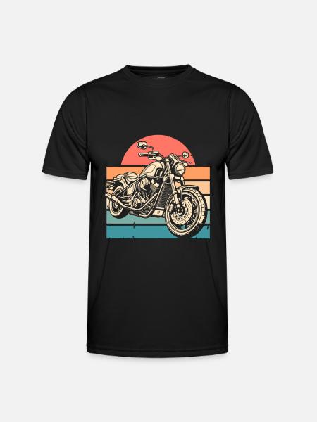 Motorsykkel motorsykkel motorsykkel - Funksjons-T-skjorte for menn - svart