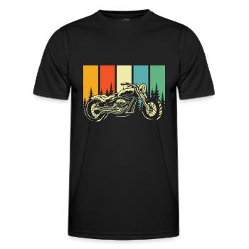 Moto Motard Motard - T-shirt sport Homme - noir - Devant - AI Model Male 178 dark (178cm)