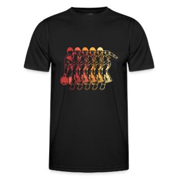 Bowling Bowlen Bowler - Männer Funktions-T-Shirt - Schwarz - Vorne - AI Model Male 178 dark (178cm)