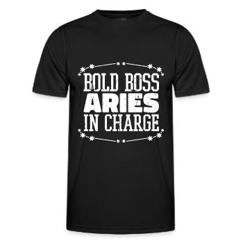 Widder Sternzeichen - Männer Funktions-T-Shirt - Schwarz - Vorne - AI Model Male 178 dark (178cm)