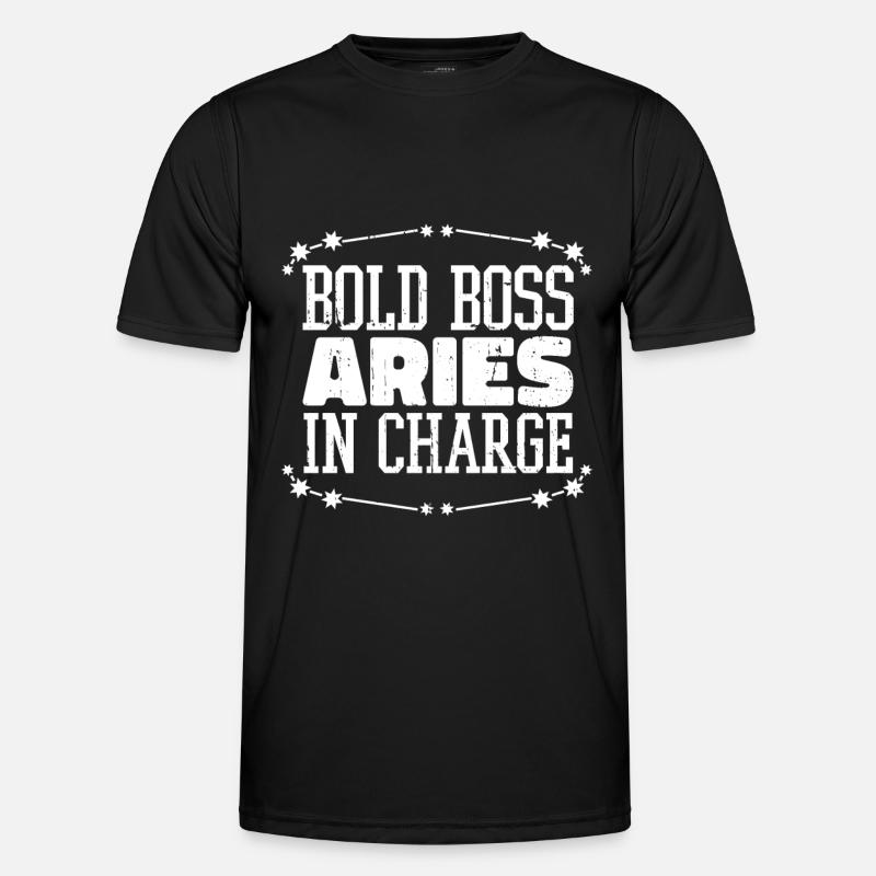 Widder Sternzeichen - Männer Funktions-T-Shirt - Schwarz