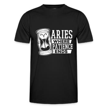 Widder Astrologie - Männer Funktions-T-Shirt - Schwarz - Vorne - AI Model Male 178 dark (178cm)
