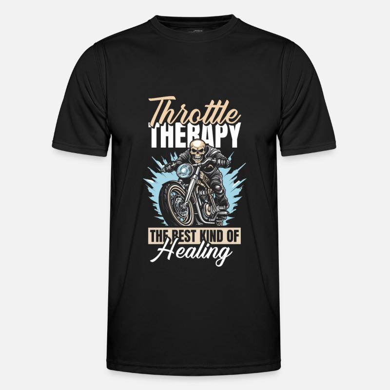 Motorrad Biker motorcykel motorcykel terapi - Funktionsshirt til herrer - sort
