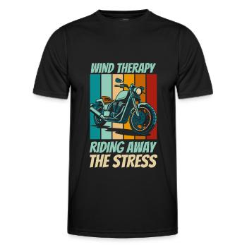 Moto Motard Motard - T-shirt sport Homme - noir - Devant - AI Model Male 178 dark (178cm)