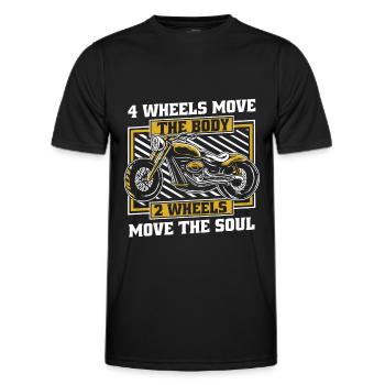 Moto Motard Motard - T-shirt sport Homme - noir - Devant - AI Model Male 178 dark (178cm)