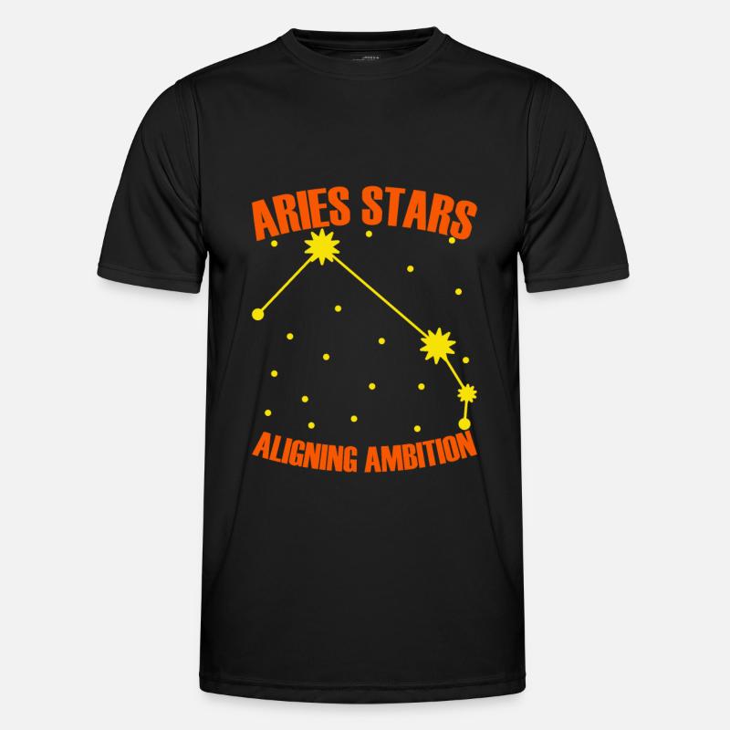 Widder Astrologie - Männer Funktions-T-Shirt - Schwarz