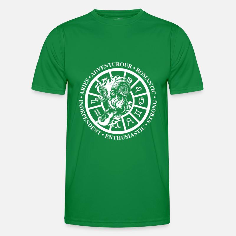Widder Sternzeichenmerkmale Männer Funktions-T-Shirt