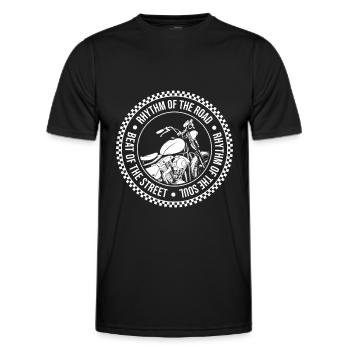 Moto Motard Motard - T-shirt sport Homme - noir - Devant - AI Model Male 178 dark (178cm)