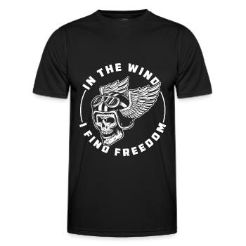 Moto Motard Motard - T-shirt sport Homme - noir - Devant - AI Model Male 178 dark (178cm)