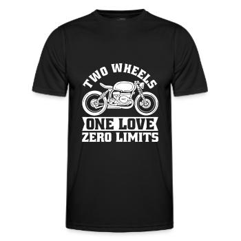 Moto Motard Motard - T-shirt sport Homme - noir - Devant - AI Model Male 178 dark (178cm)