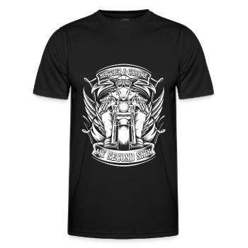 Moto Motard Motard - T-shirt sport Homme - noir - Devant - AI Model Male 178 dark (178cm)