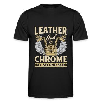 Moto Motard Motard - T-shirt sport Homme - noir - Devant - AI Model Male 178 dark (178cm)
