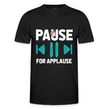 Gamer Gaming Game Pause - Men's Functional T-Shirt - black - Front - AI Model Male 178 dark (178cm)