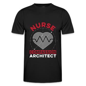 Krankenschwester Entwurf - Männer Funktions-T-Shirt - Schwarz - Vorne - AI Model Male 178 dark (178cm)