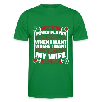Poker - T-shirt sport Homme - vert - Devant - AI Model Male 178 dark (178cm)