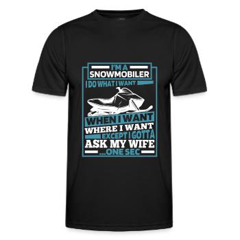 Motoneige Motoneige - T-shirt sport Homme - noir - Devant - AI Model Male 178 dark (178cm)