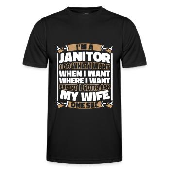 Hausmeister - Männer Funktions-T-Shirt - Schwarz - Vorne - AI Model Male 178 dark (178cm)