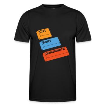 Gamer Gaming Raccourcis clavier Ctrl Alt Défaite - T-shirt sport Homme - noir - Devant - AI Model Male 178 dark (178cm)