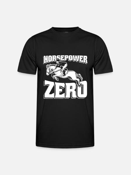 Pferd Reitsport - Männer Funktions-T-Shirt - Schwarz