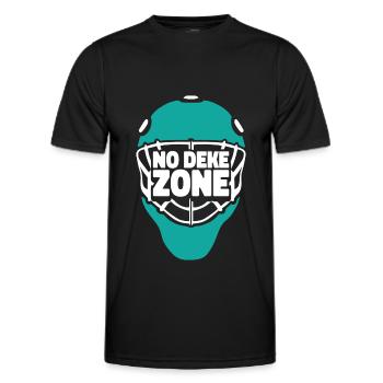 Eishockey Torwart Torwart - Männer Funktions-T-Shirt - Schwarz - Vorne - AI Model Male 178 dark (178cm)