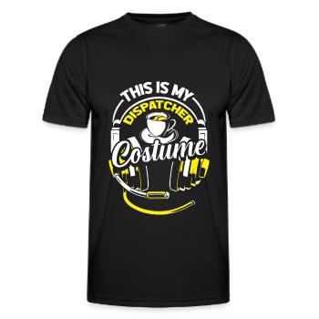 Centre d’opérations du centre de contrôle des appels d’urgence - T-shirt sport Homme - noir - Devant - AI Model Male 178 dark (178cm)