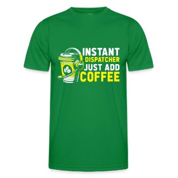 Emergency Call Control Center Operations Center Caffeine Coffee - Men's Functional T-Shirt - kelly green - Front - AI Model Male 178 dark (178cm)