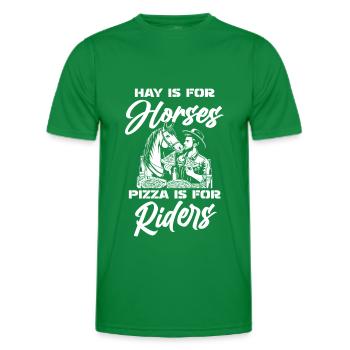 Pizza équestre pour chevaux - T-shirt sport Homme - vert - Devant - AI Model Male 178 dark (178cm)