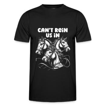 Horse Equestrian Sports - Men's Functional T-Shirt - black - Front - AI Model Male 178 dark (178cm)