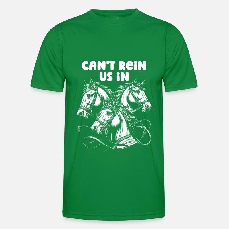 Pferd Reitsport Männer Funktions-T-Shirt